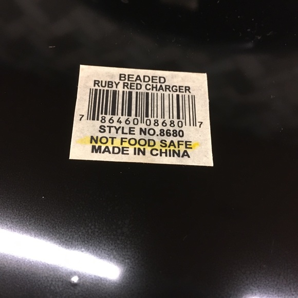 Set of 2 red chargers - Picture 5 of 8